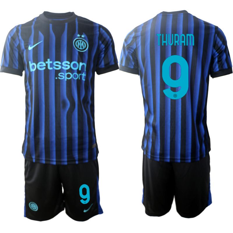 Men 2025-2026 Club Inter Milan CF home Black #9 Soccer Jersey